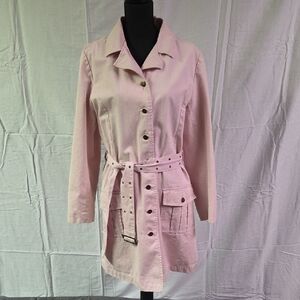 Ruff Hewn Light Pink Women's Trench Coat